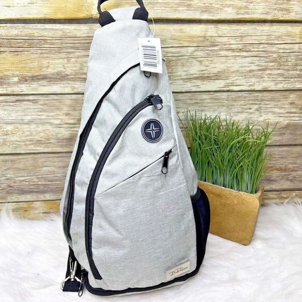 Bella Russo Heather Gray Polyester Casual CrossBody Sling Shoulder Bag